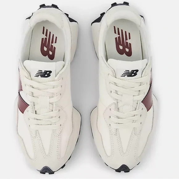 NEW BALANCE 327 in SEA SALT/MONARCH BURGUNDY COMBO - Picture 4 of 11